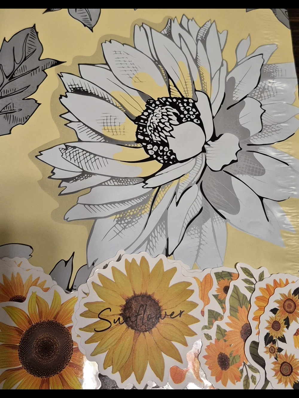 Poly Mailers 10x13 (25) & (25) Sunflower Assorted Stickers Sellers Set